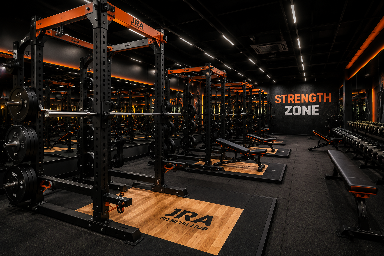 Strength zone at JRA Fitness Hub