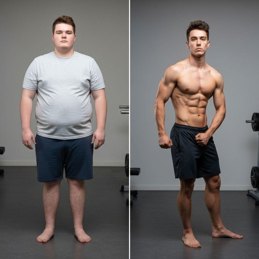 Vikram Rao before and after body transformation at JRA Fitness Hub